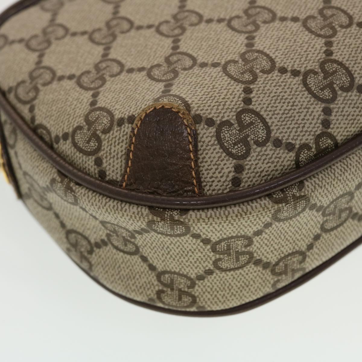GUCCI GG Canvas Web Sherry Line Shoulder Bag Beige Red 156.02.066 44261