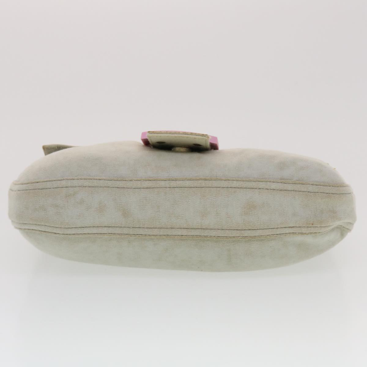 FENDI Mamma Baguette Shoulder Bag Canvas Gray 2305.26424.008 44273