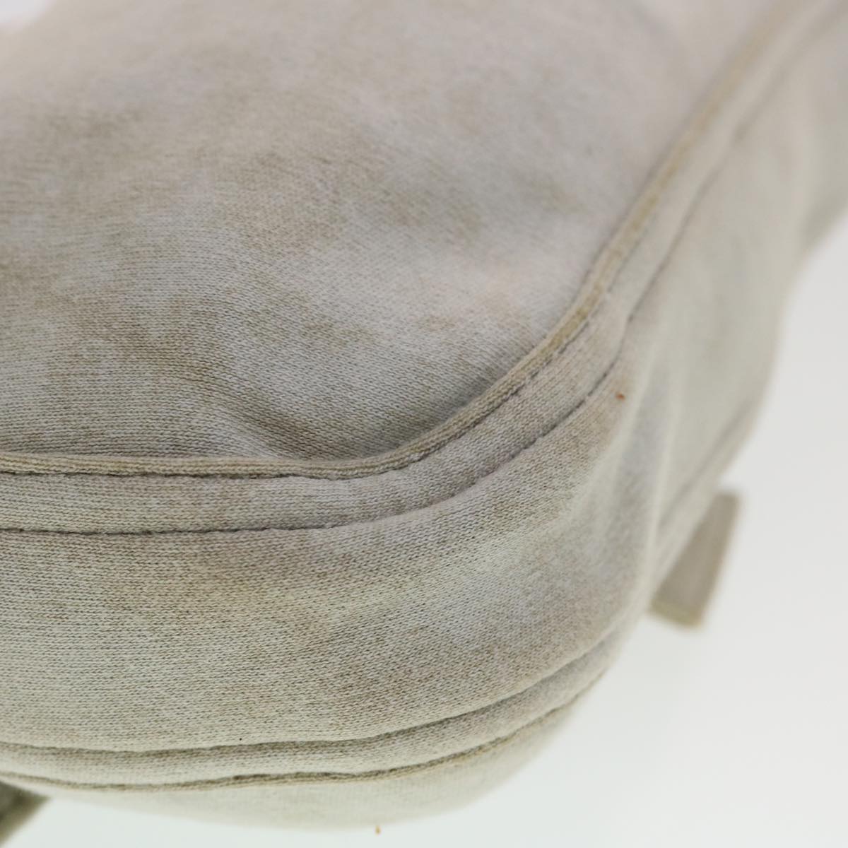 FENDI Mamma Baguette Shoulder Bag Canvas Gray 2305.26424.008 44273