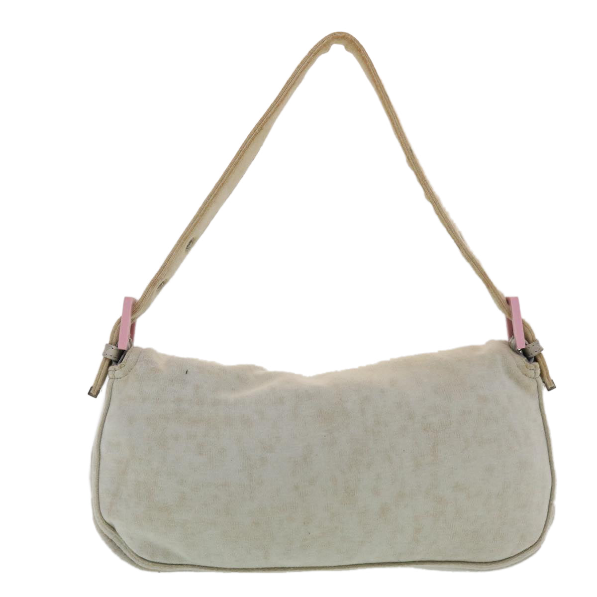 FENDI Mamma Baguette Shoulder Bag Canvas Gray 2305.26424.008 44273