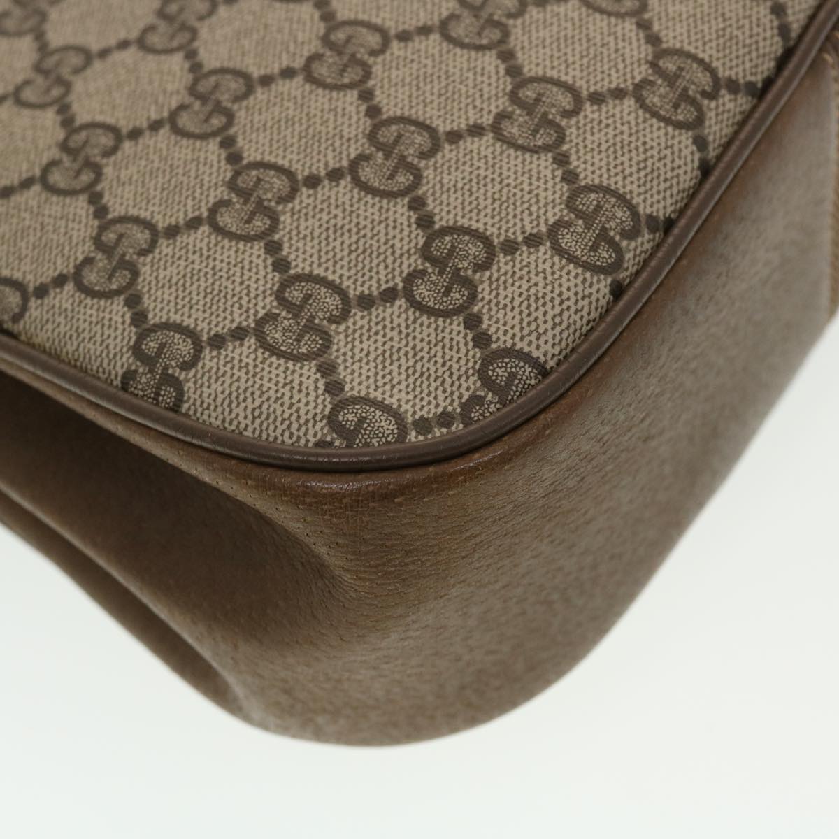 GUCCI GG Canvas Web Sherry Line Shoulder Bag Beige Red 116.02.024 44306