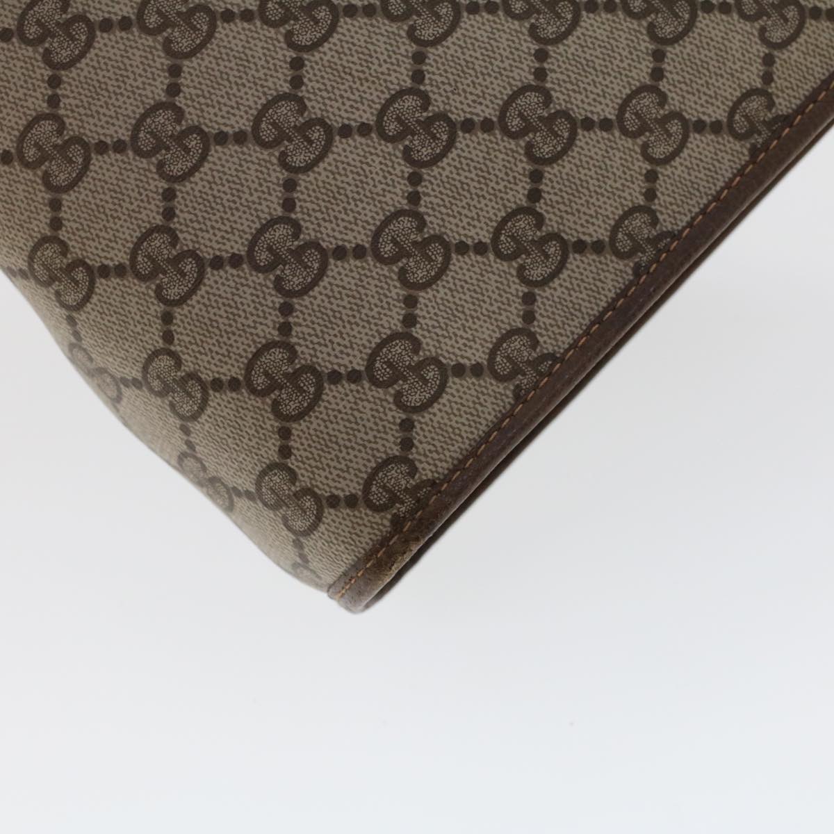 GUCCI GG Canvas Web Sherry Line Clutch Bag Beige Red Green 156.01.031 44314