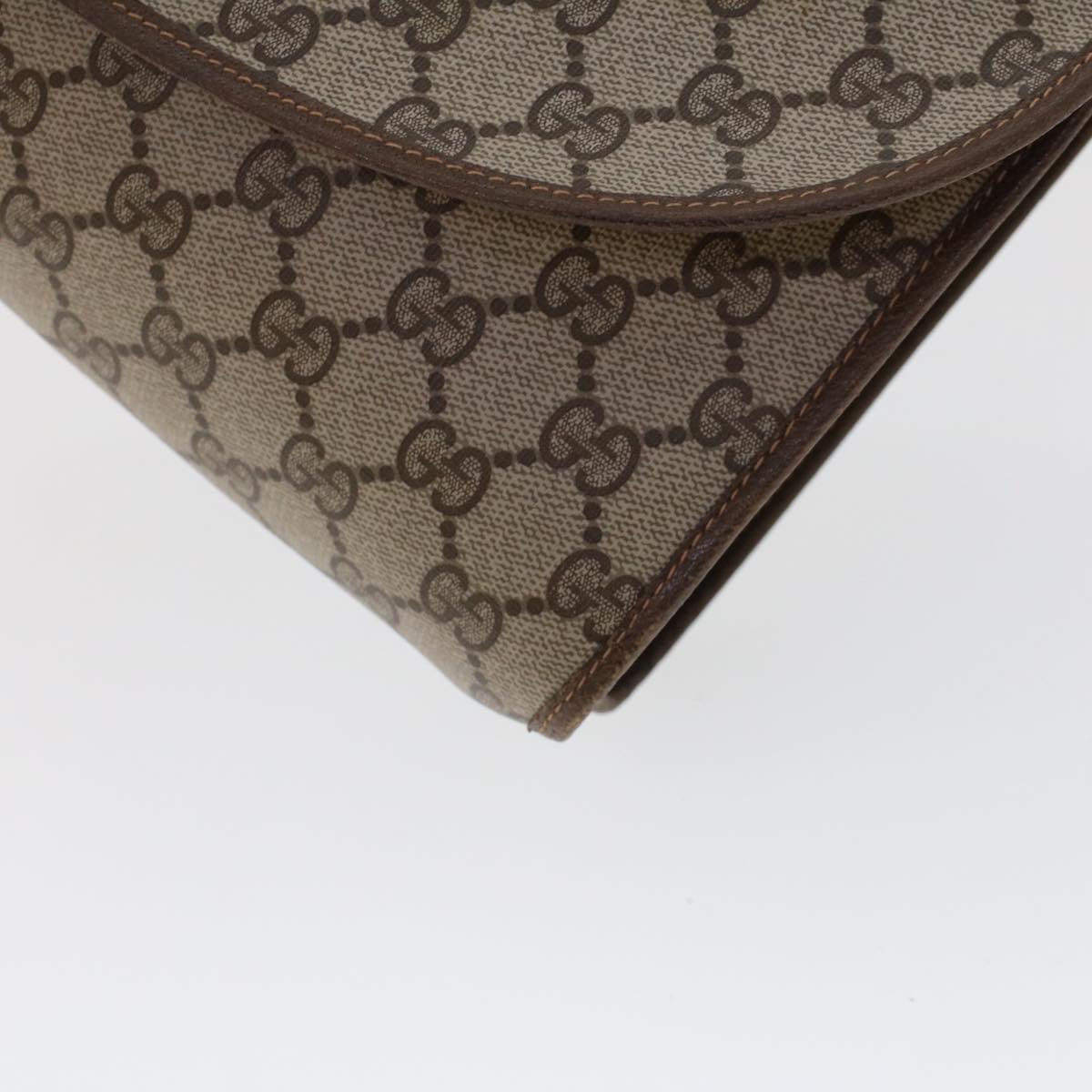 GUCCI GG Canvas Web Sherry Line Clutch Bag Beige Red Green 156.01.031 44314