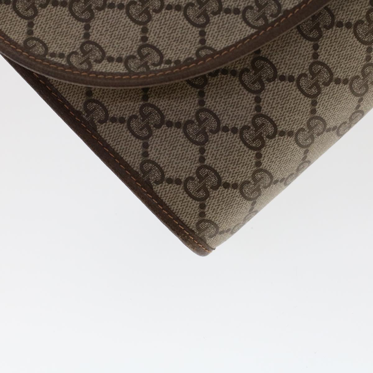GUCCI GG Canvas Web Sherry Line Clutch Bag Beige Red Green 156.01.031 44314