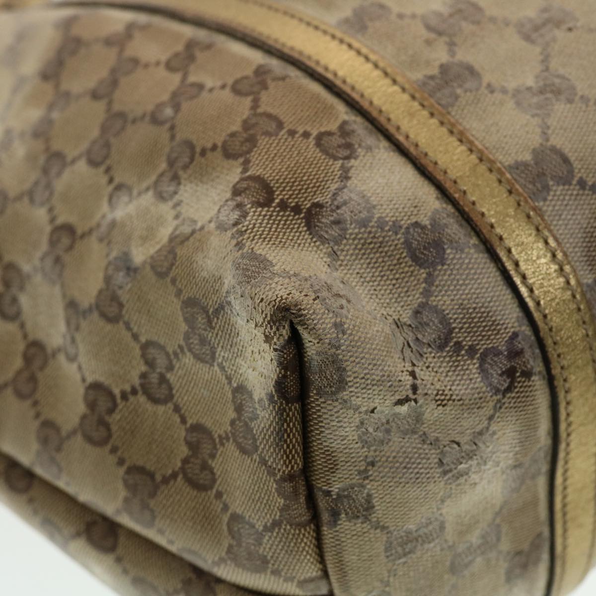 GUCCI GG Supreme Shoulder Bag Beige 197953 44426