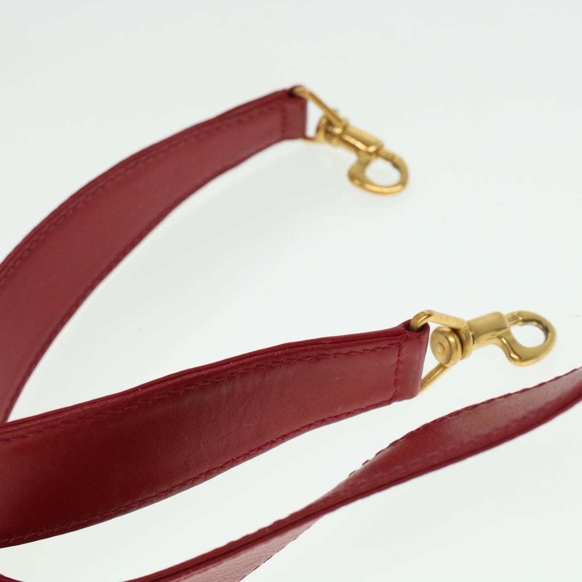 GUCCI Bamboo Hand Bag Suede 2way Shoulder Bag Red 44513