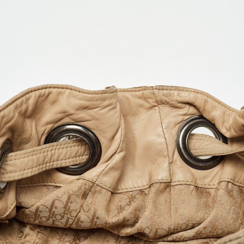 Dior  Cannage Nylon And Leather Drawstring Bag