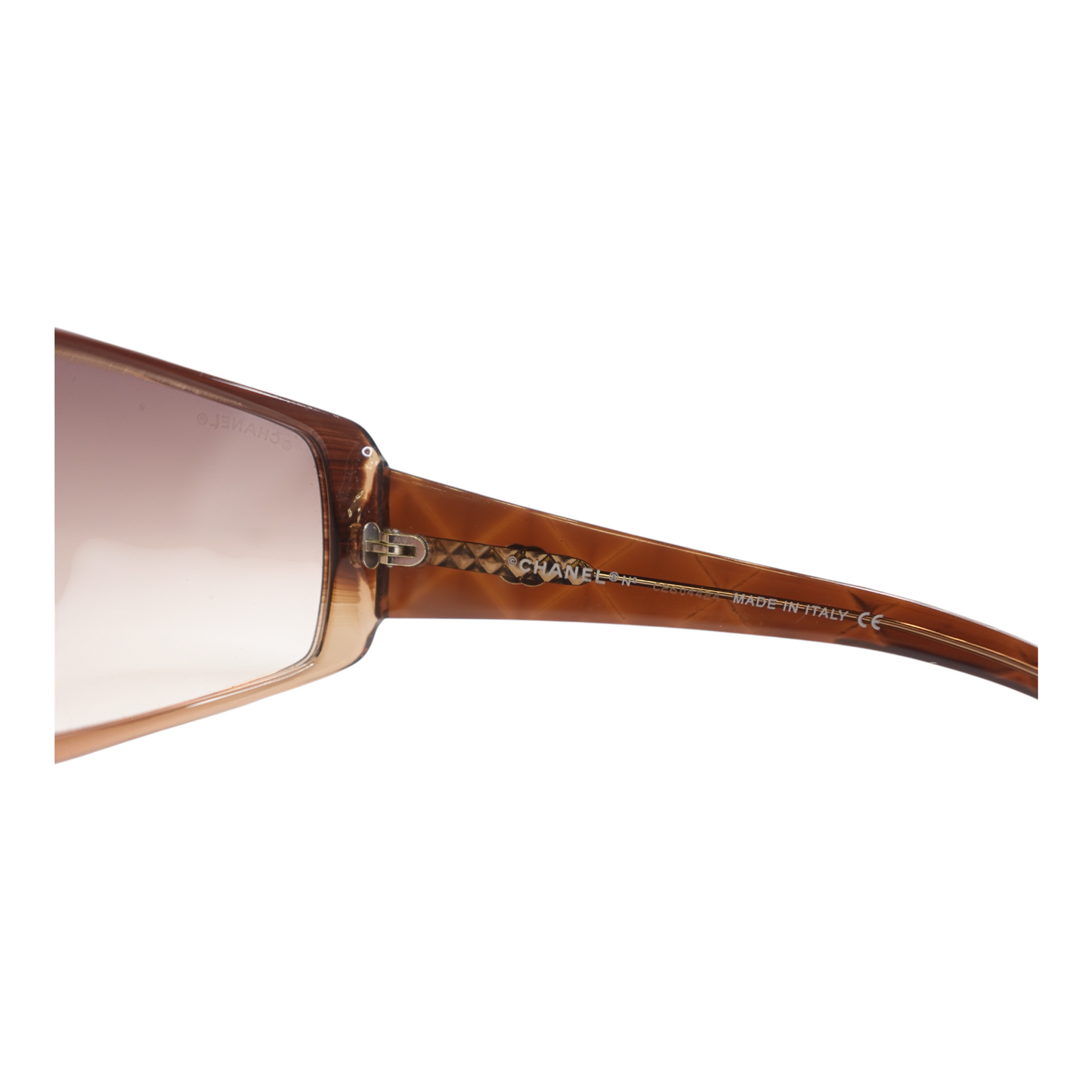 Chanel Brown Rectangular Sunglasses