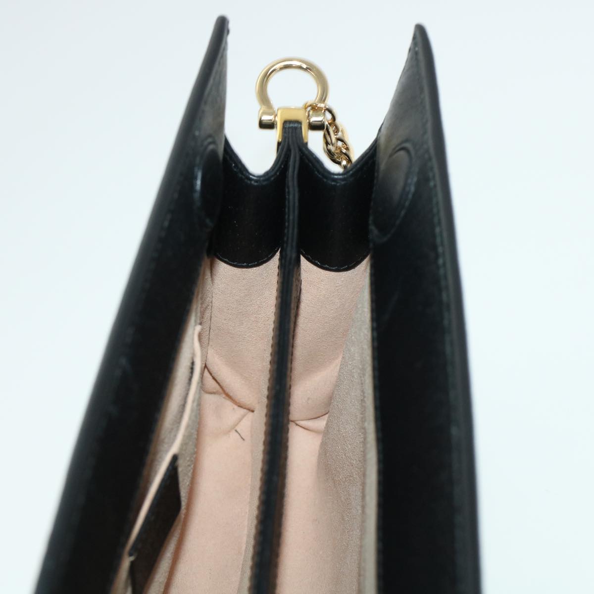 GUCCI Ophdia GG Chain Web Sherry Line Shoulder Bag Black Red 503877 44699A