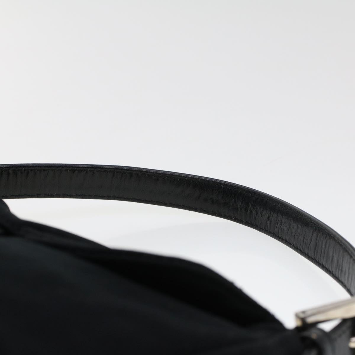 FENDI Mamma Baguette Shoulder Bag Nylon Black 2321.26426.008 44758
