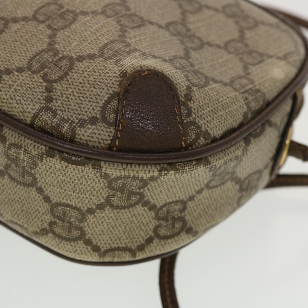 GUCCI GG Canvas Web Sherry Line Shoulder Bag Beige Red 156.02.066 44787
