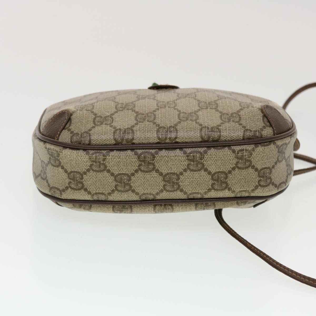 GUCCI GG Canvas Web Sherry Line Shoulder Bag Beige Red 156.02.066 44787
