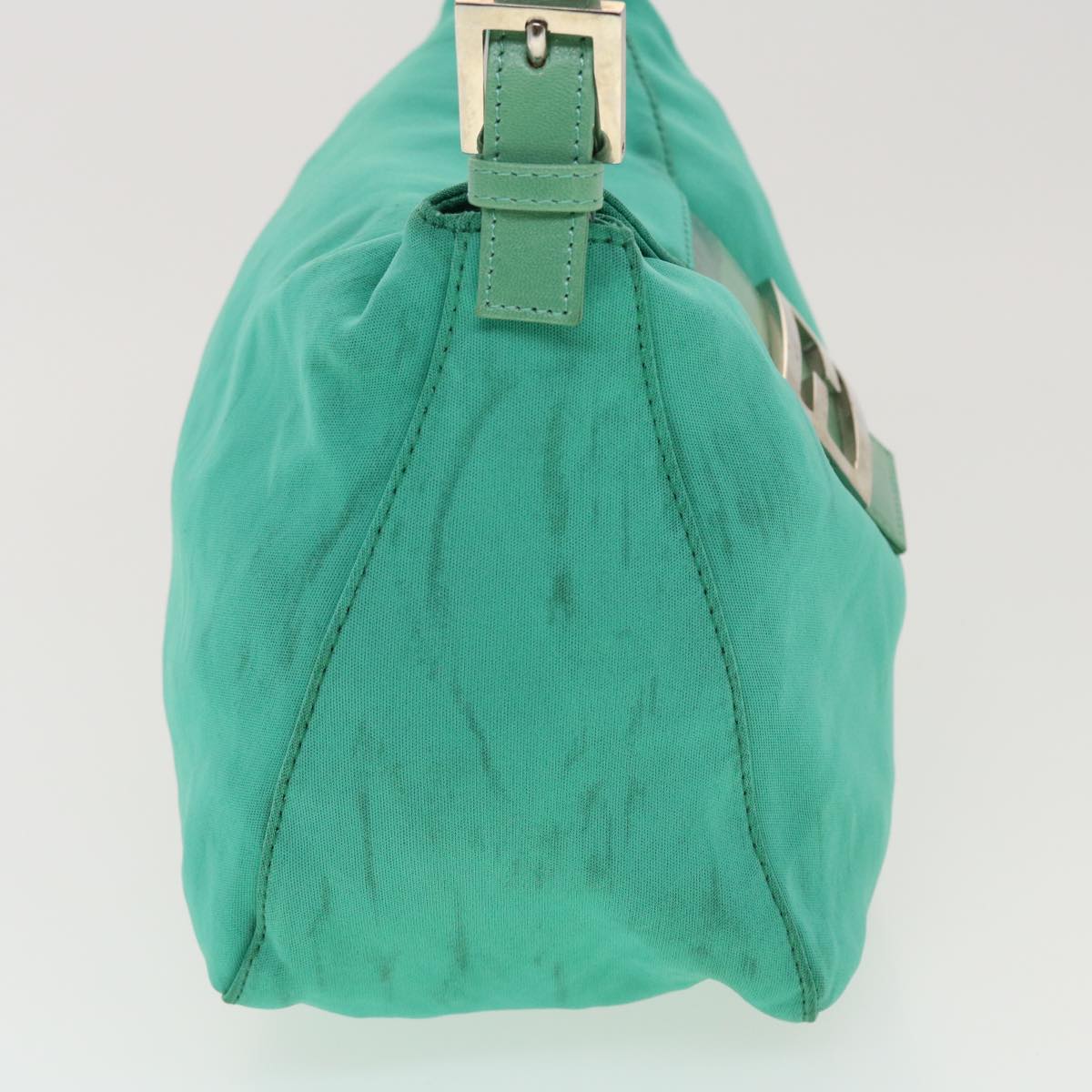 FENDI Mamma Baguette Shoulder Bag Nylon Light Blue 2308-26426-018 44798