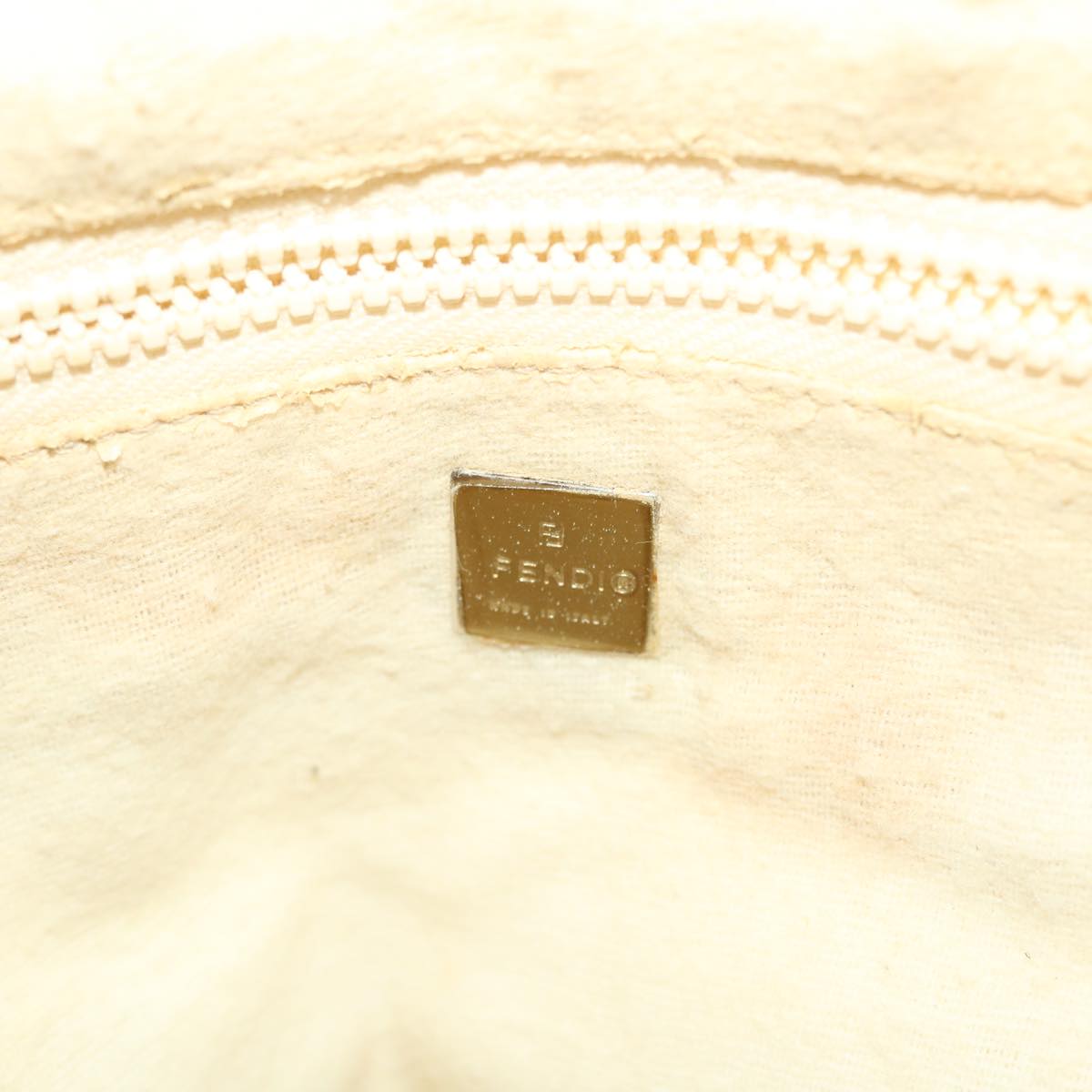 FENDI Zucca Canvas Hand Bag Black Brown 44805