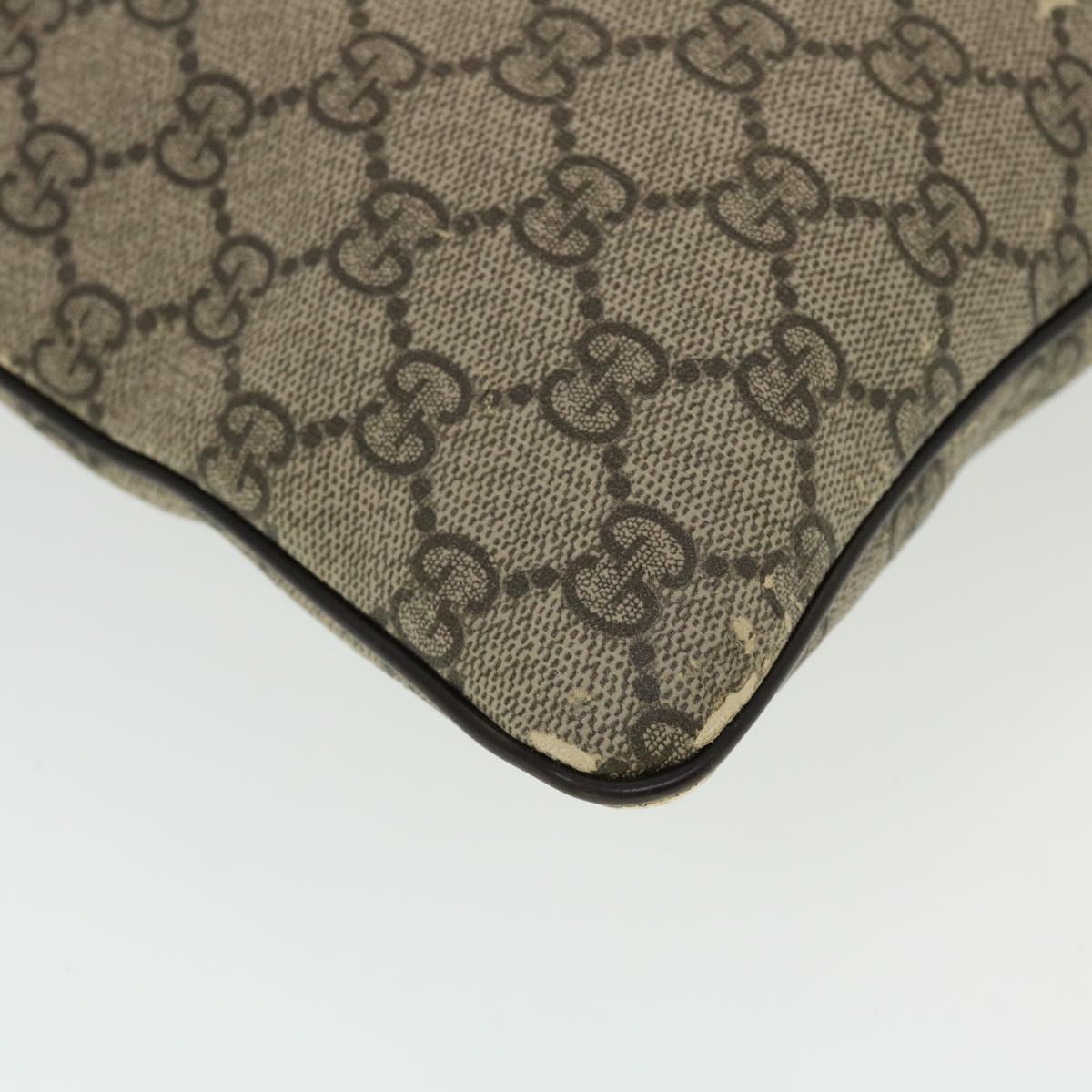 GUCCI GG Canvas Shoulder Bag PVC Leather Beige 295257 44808