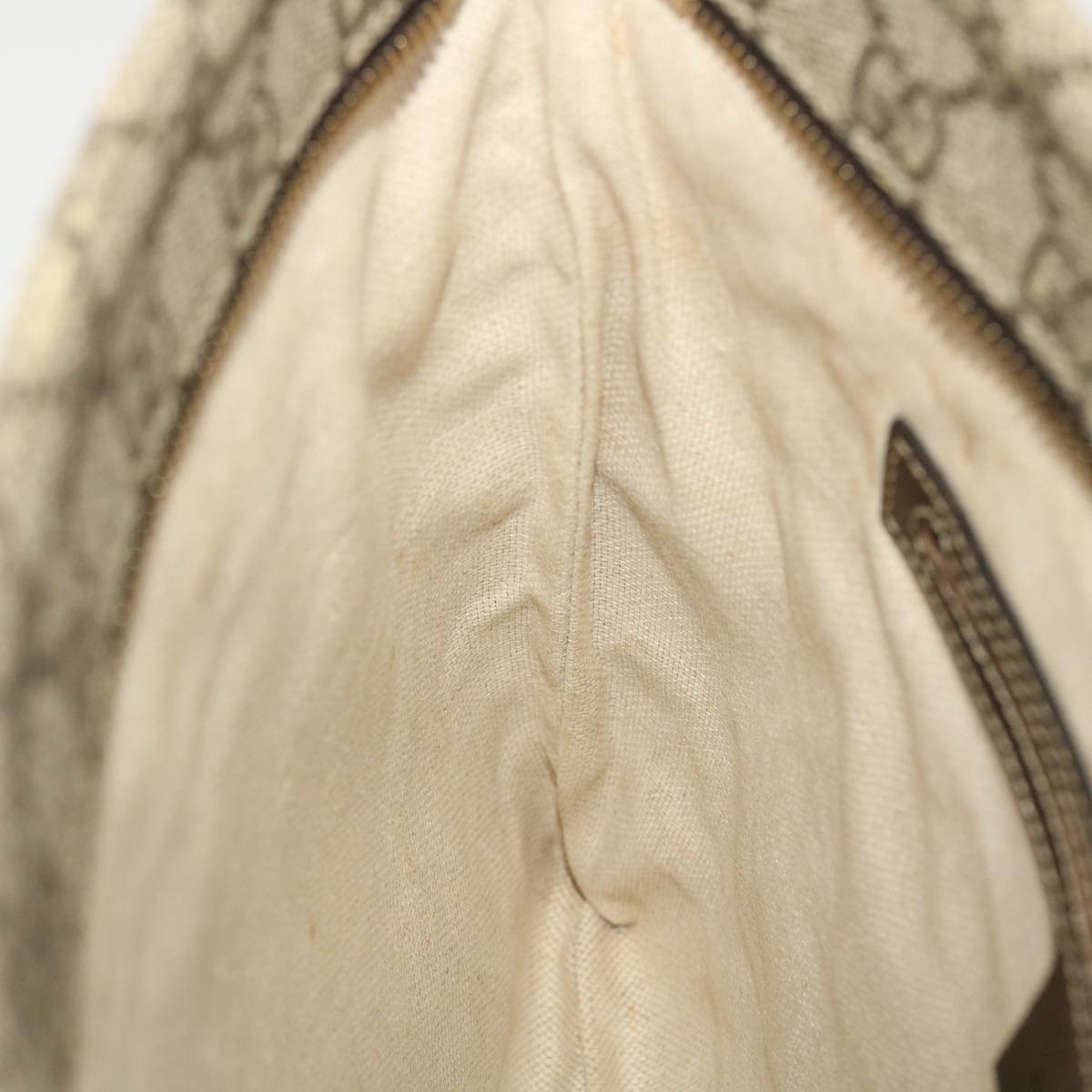 GUCCI GG Canvas Shoulder Bag PVC Leather Beige 295257 44808