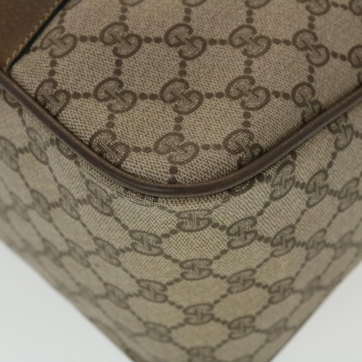 GUCCI GG Canvas Web Sherry Line Boston Bag Beige Red 39•02•041 44811