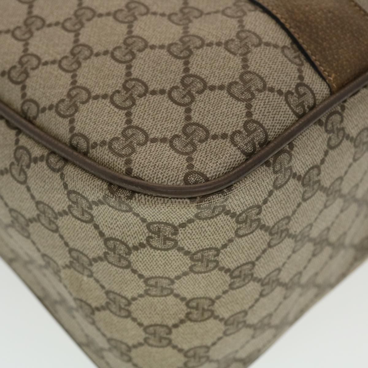 GUCCI GG Canvas Web Sherry Line Boston Bag Beige Red 39•02•041 44811