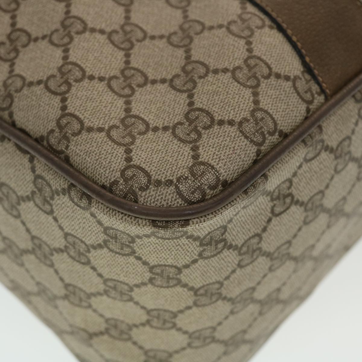 GUCCI GG Canvas Web Sherry Line Boston Bag Beige Red 39•02•041 44811