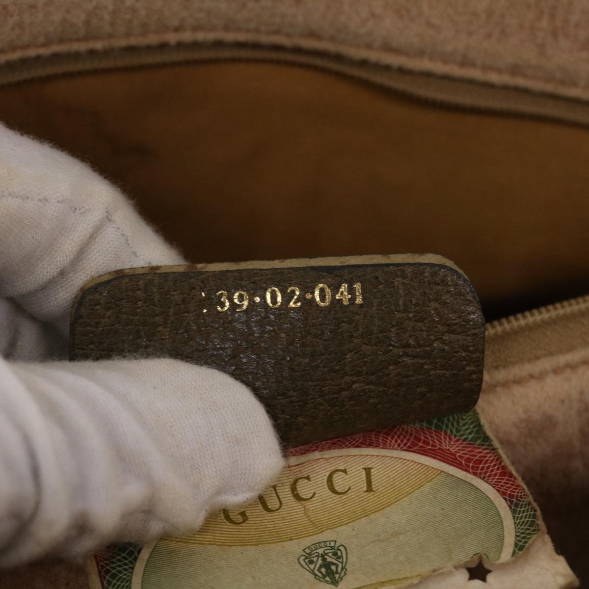 GUCCI GG Canvas Web Sherry Line Boston Bag Beige Red 39•02•041 44811