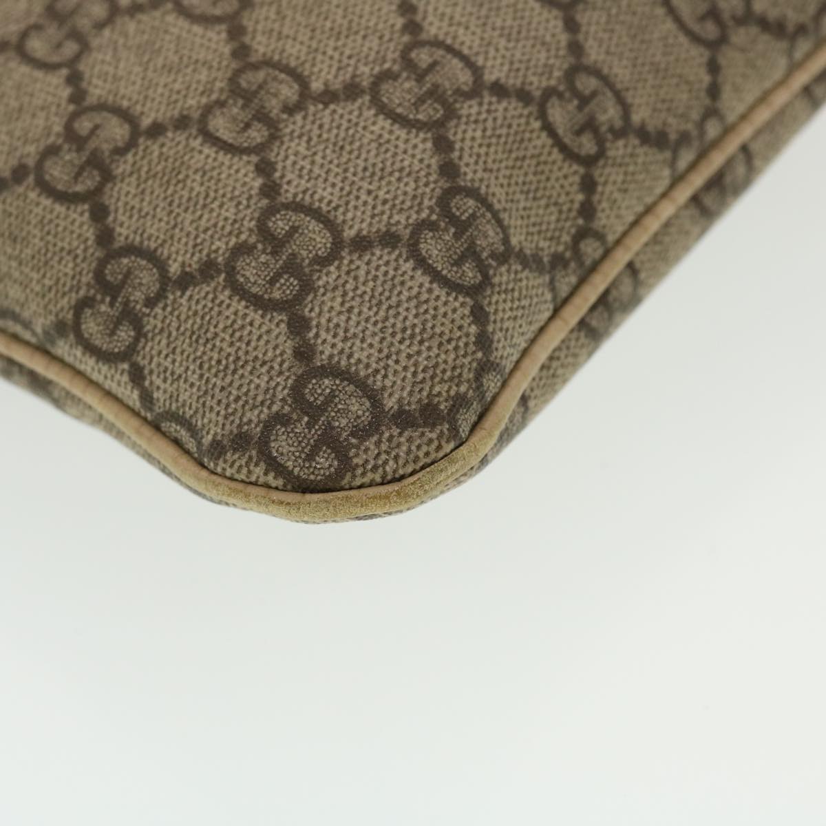 GUCCI GG Canvas Hand Bag PVC Leather Beige 44975