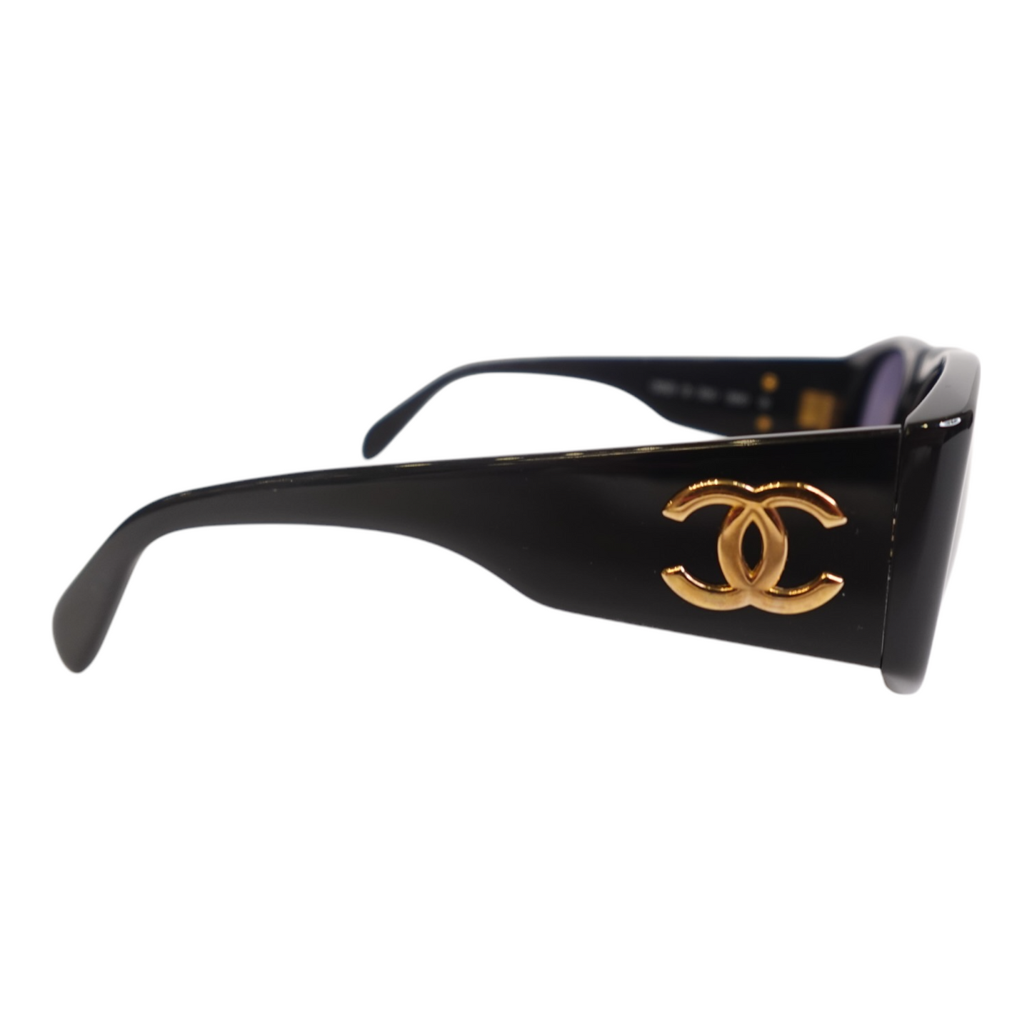 GLM-Black Rectangular GLM- Logo Sunglasses