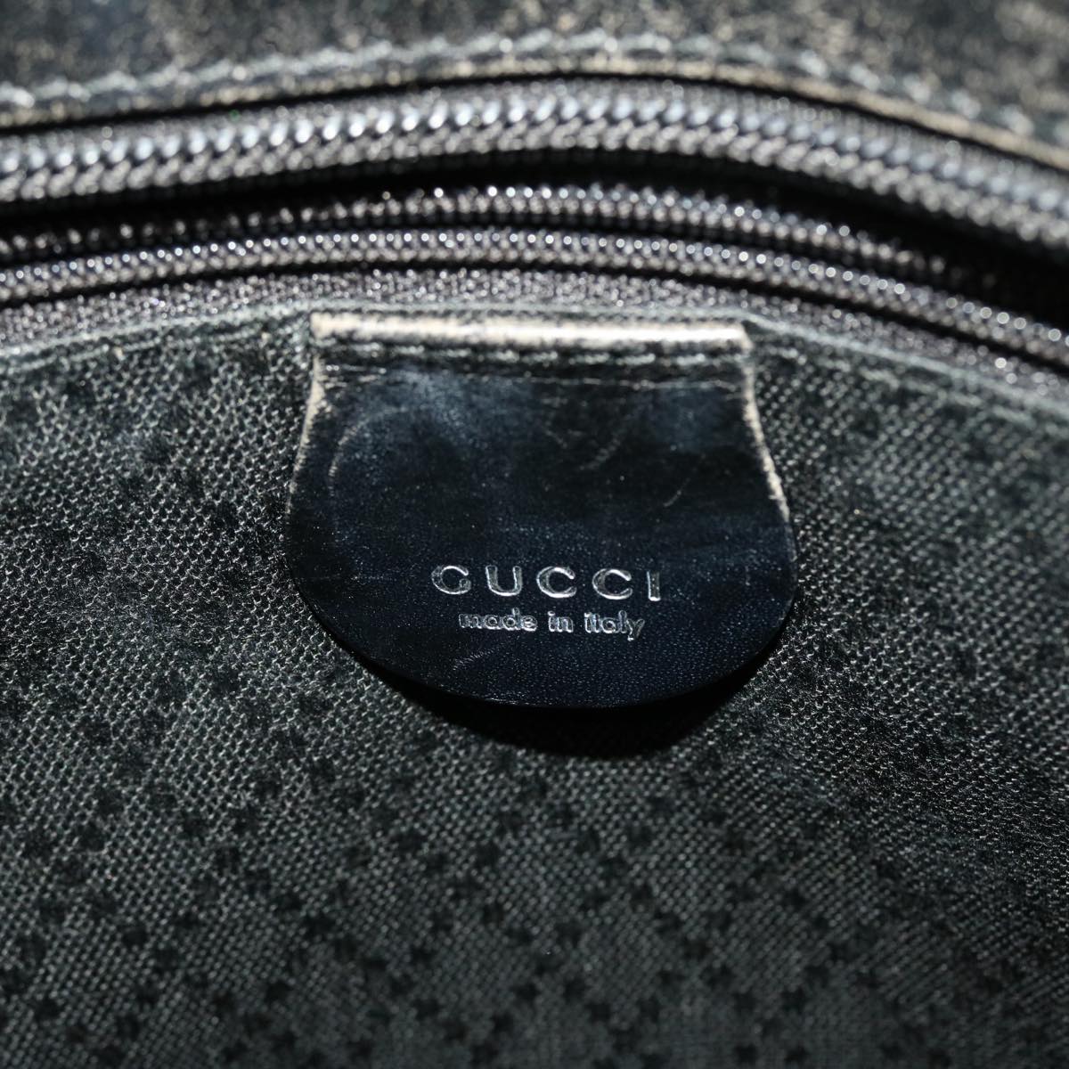 GUCCI Shoulder Bag Nylon Leather Black 45027