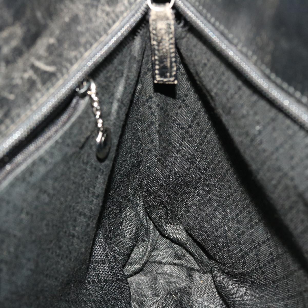GUCCI Shoulder Bag Nylon Leather Black 45027