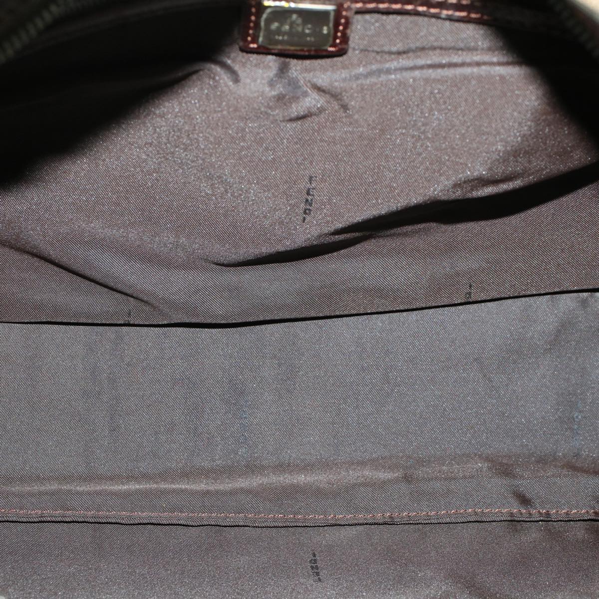 FENDI Zucca Canvas Shoulder Bag Nylon Brown Black 45029
