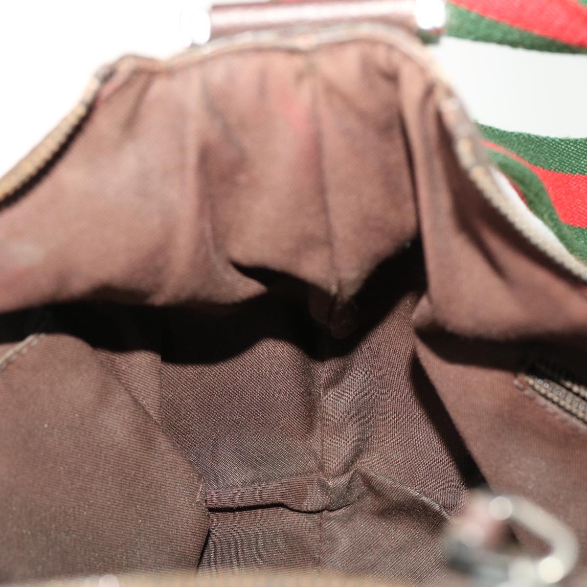 GUCCI GG Canvas Web Sherry Line Shoulder Bag Beige Green Red 181092 45097