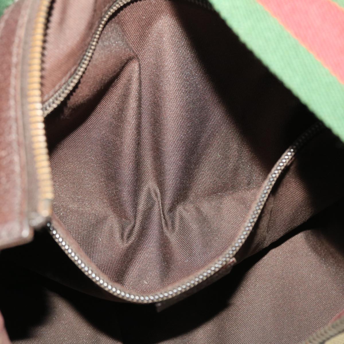 GUCCI GG Canvas Web Sherry Line Shoulder Bag Beige Green Red 181092 45097