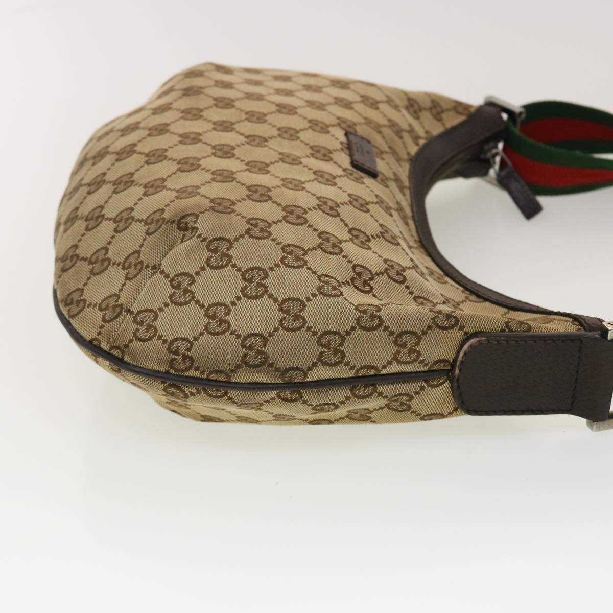 GUCCI GG Canvas Web Sherry Line Shoulder Bag Beige Green Red 181092 45097