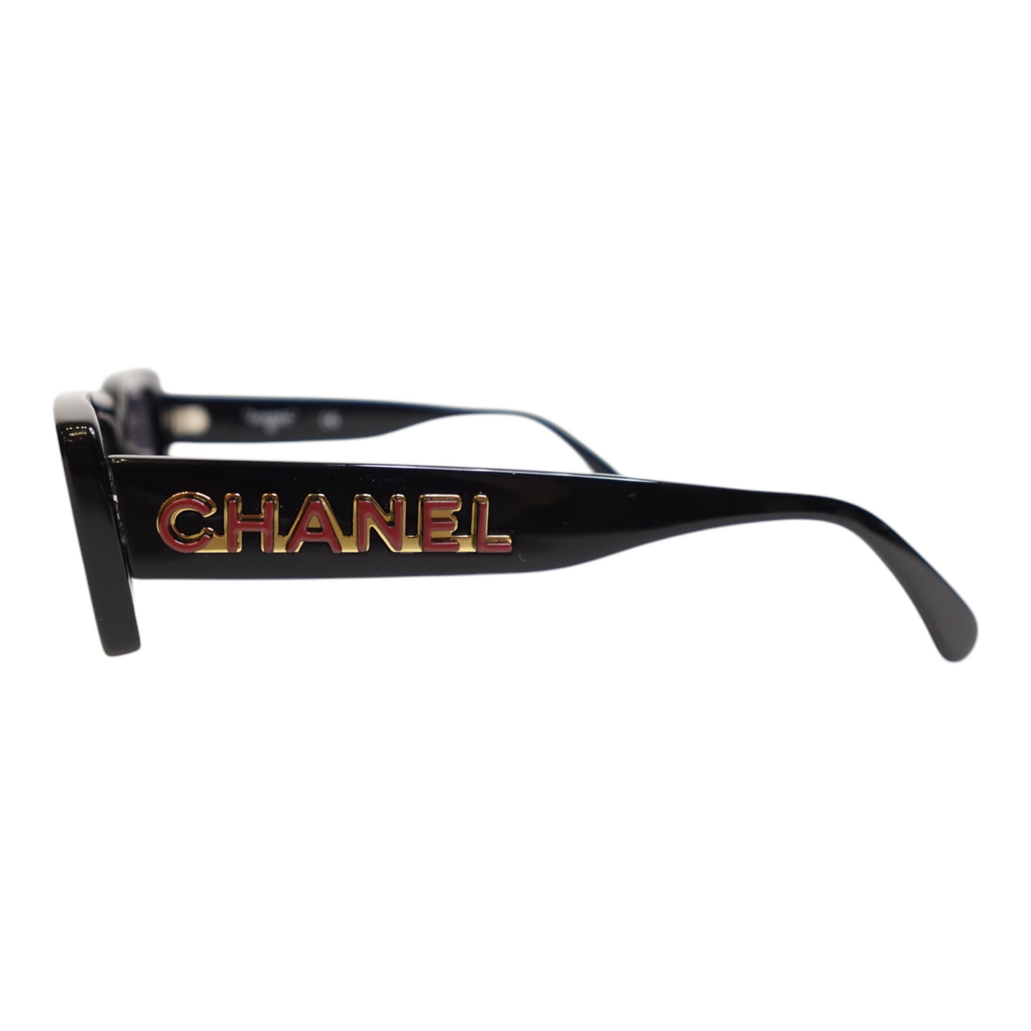 Chanel CC Black Rectangular Sunglasses