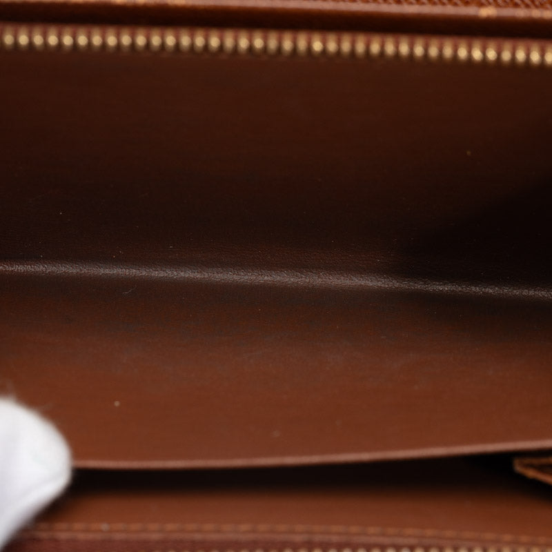 Louis Vuitton Monogram M61730 Double Folded Wallet PVC/Leather Brown