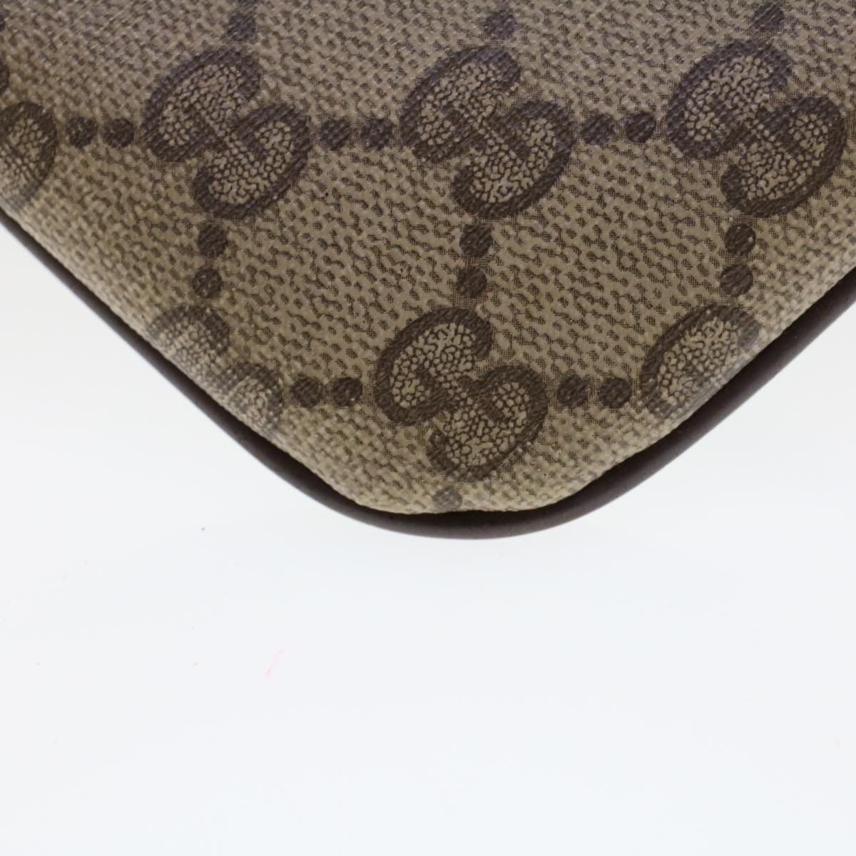 GUCCI GG Canvas Web Sherry Line Hand Bag PVC Leather Beige Red 45605