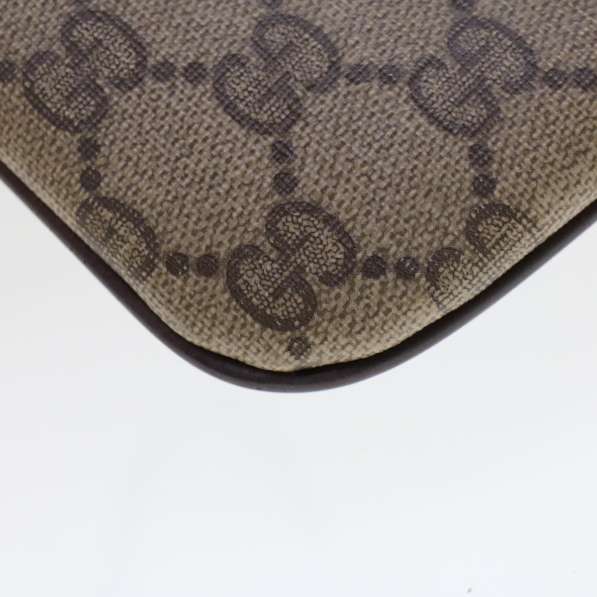 GUCCI GG Canvas Web Sherry Line Hand Bag PVC Leather Beige Red 45605