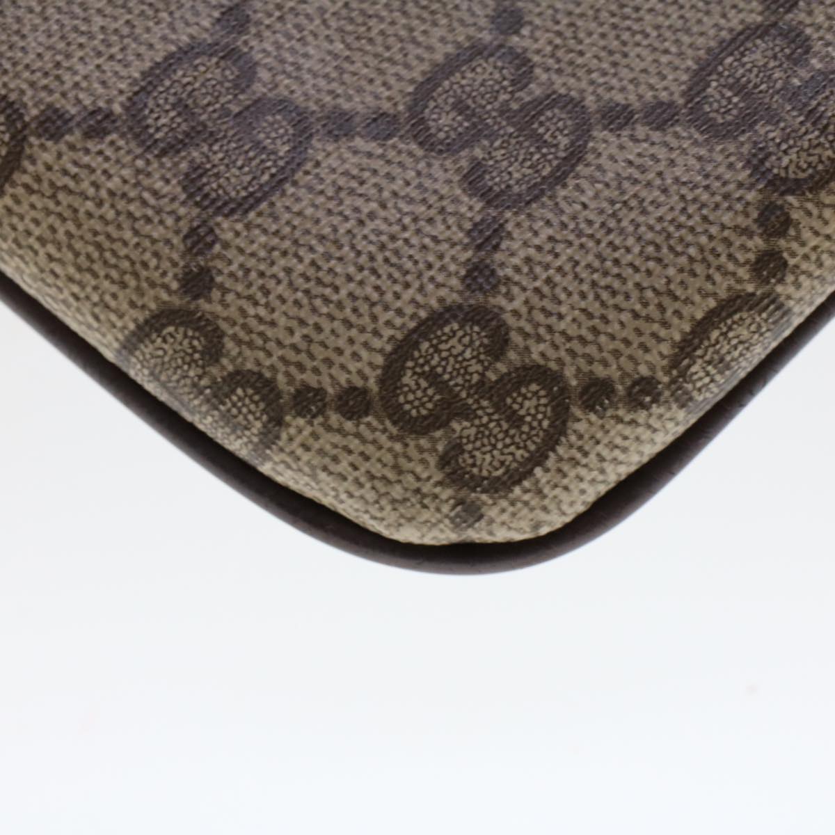GUCCI GG Canvas Web Sherry Line Hand Bag PVC Leather Beige Red 45605