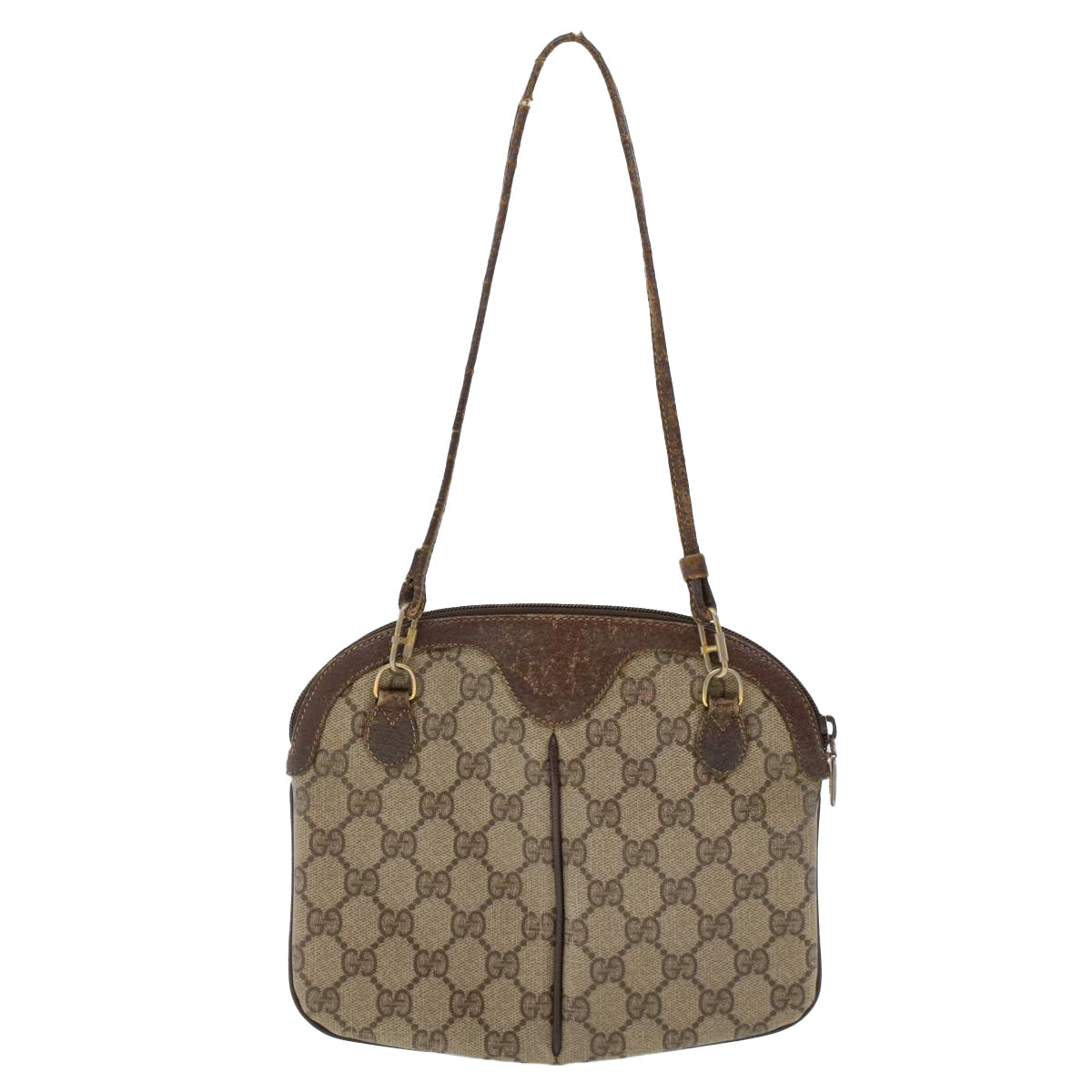 GUCCI GG Canvas Web Sherry Line Hand Bag PVC Leather Beige Red 45605