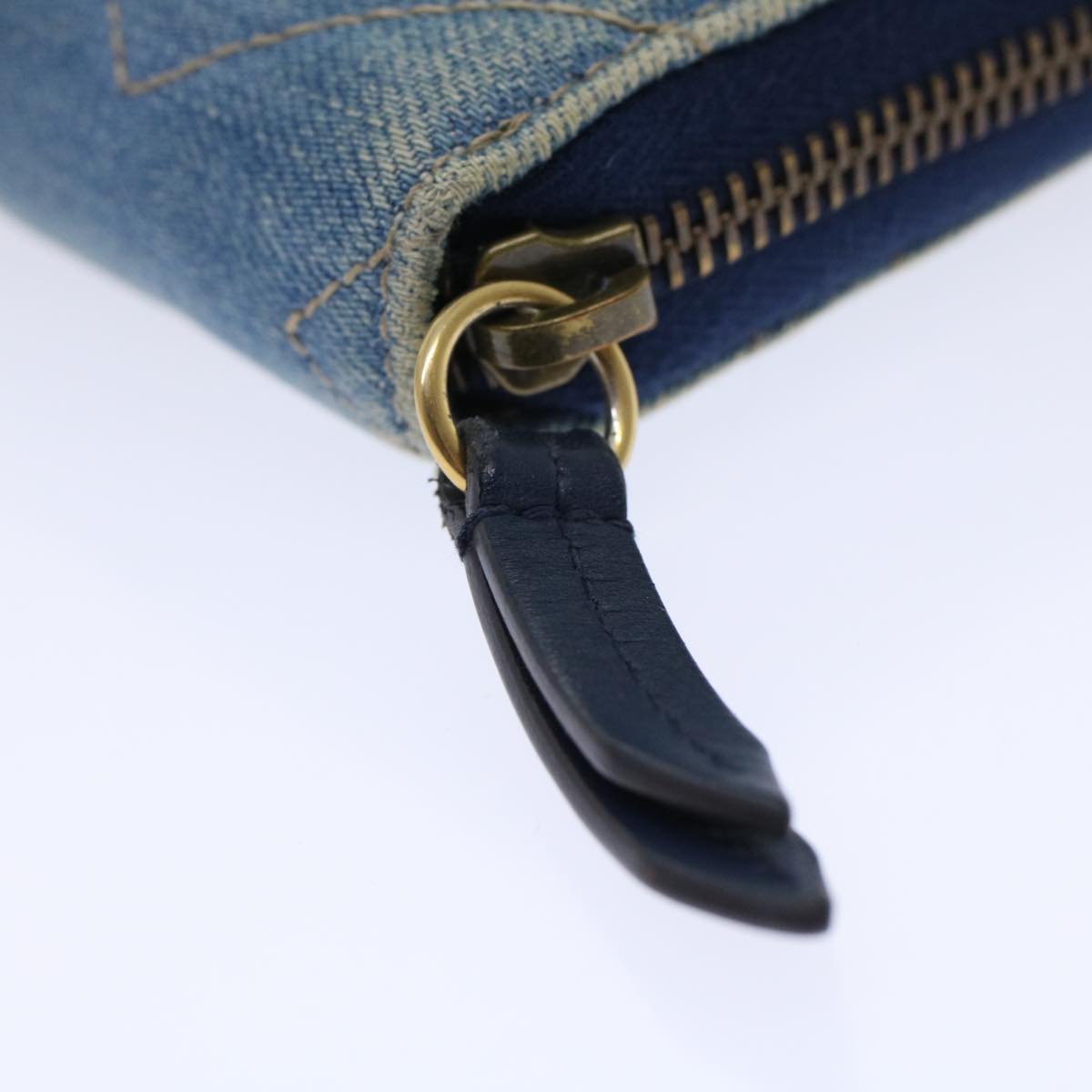 GUCCI GG Canvas Long Wallet Denim Blue 443123 45639