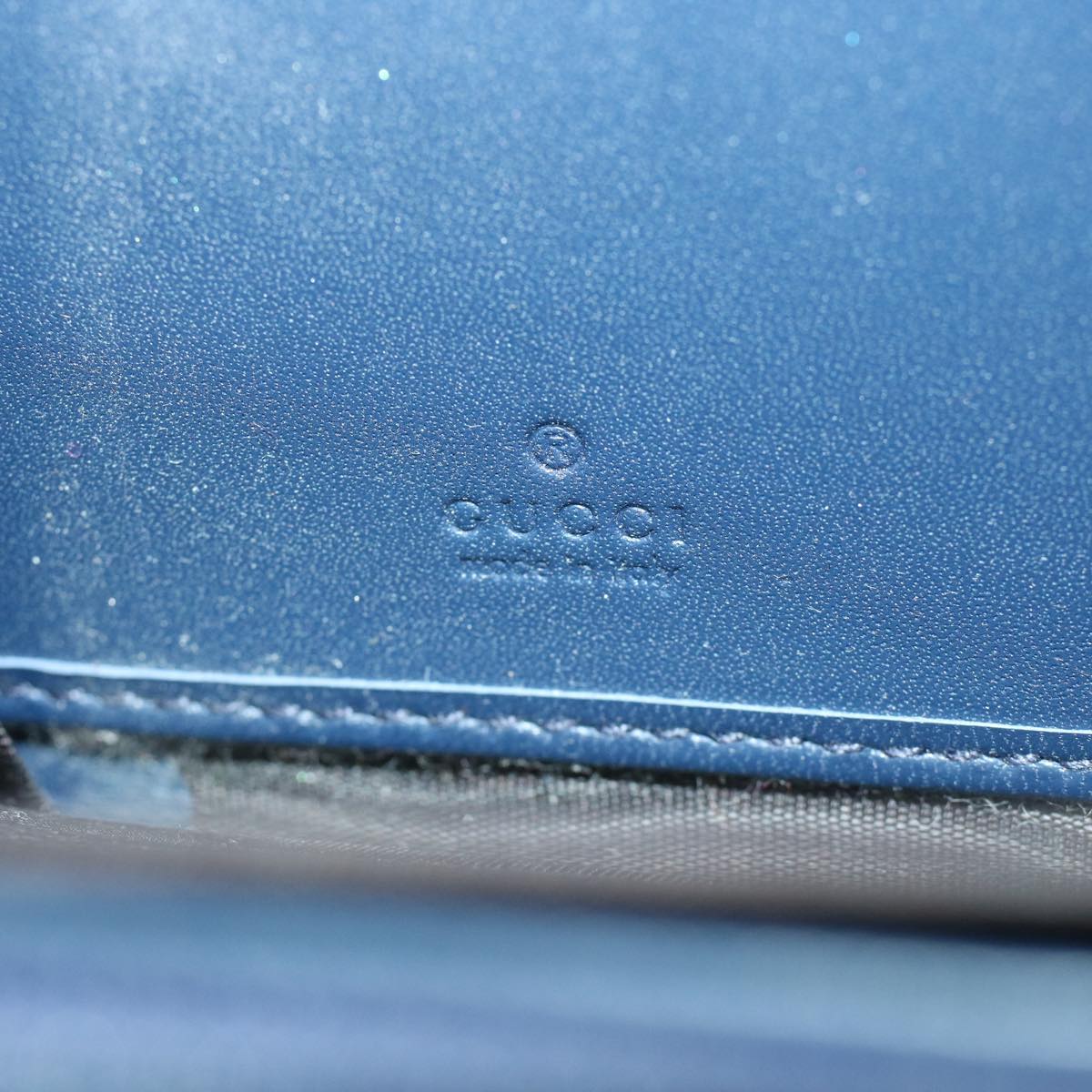 GUCCI GG Canvas Long Wallet Denim Blue 443123 45639