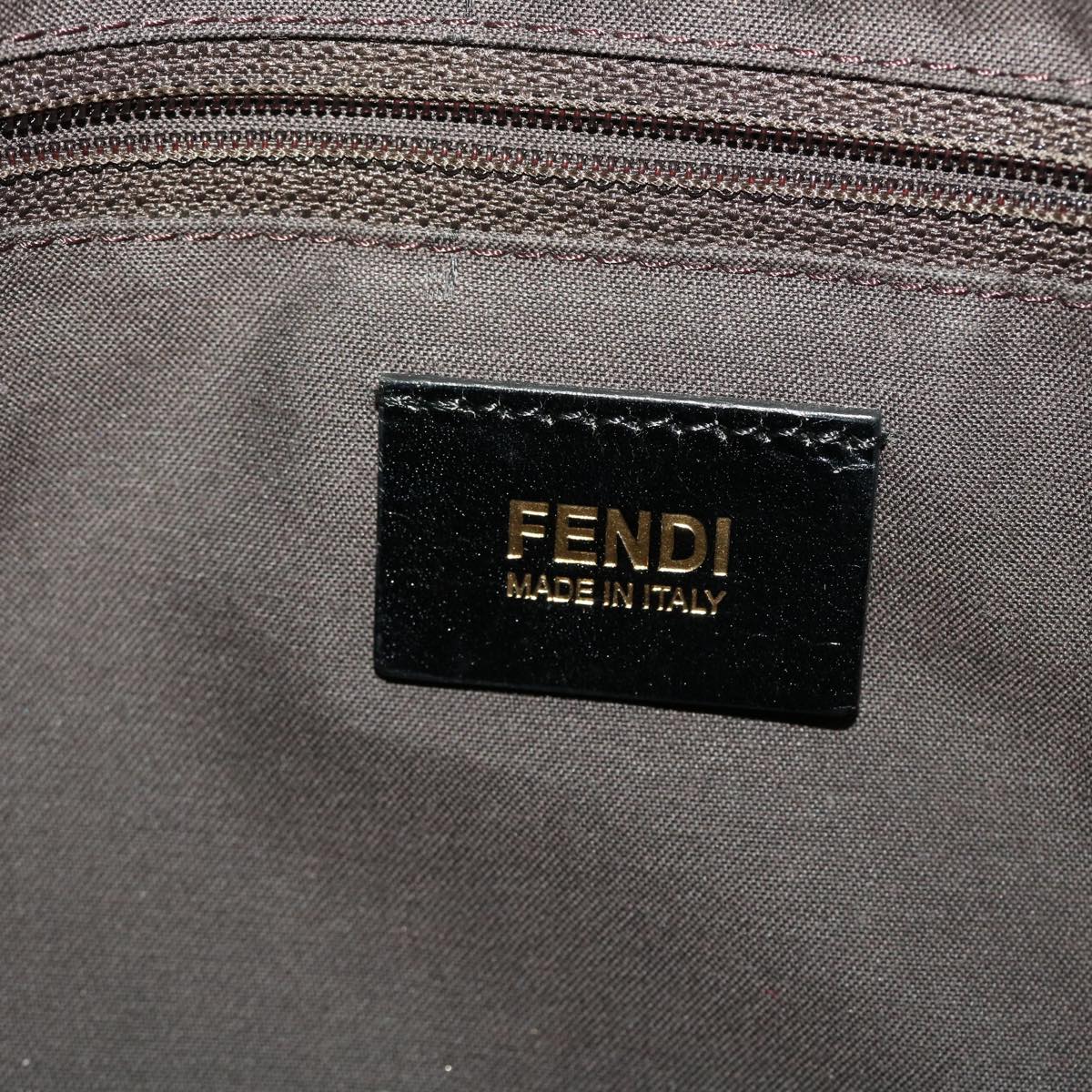 FENDI Shoulder Bag Leather Black 45641