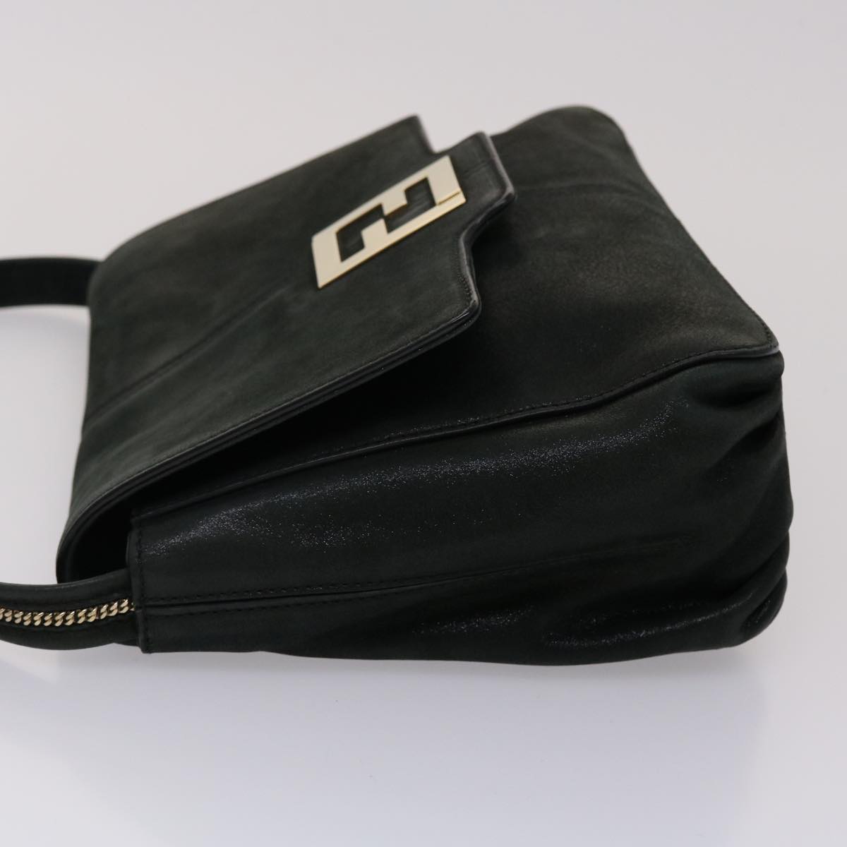FENDI Shoulder Bag Leather Black 45641
