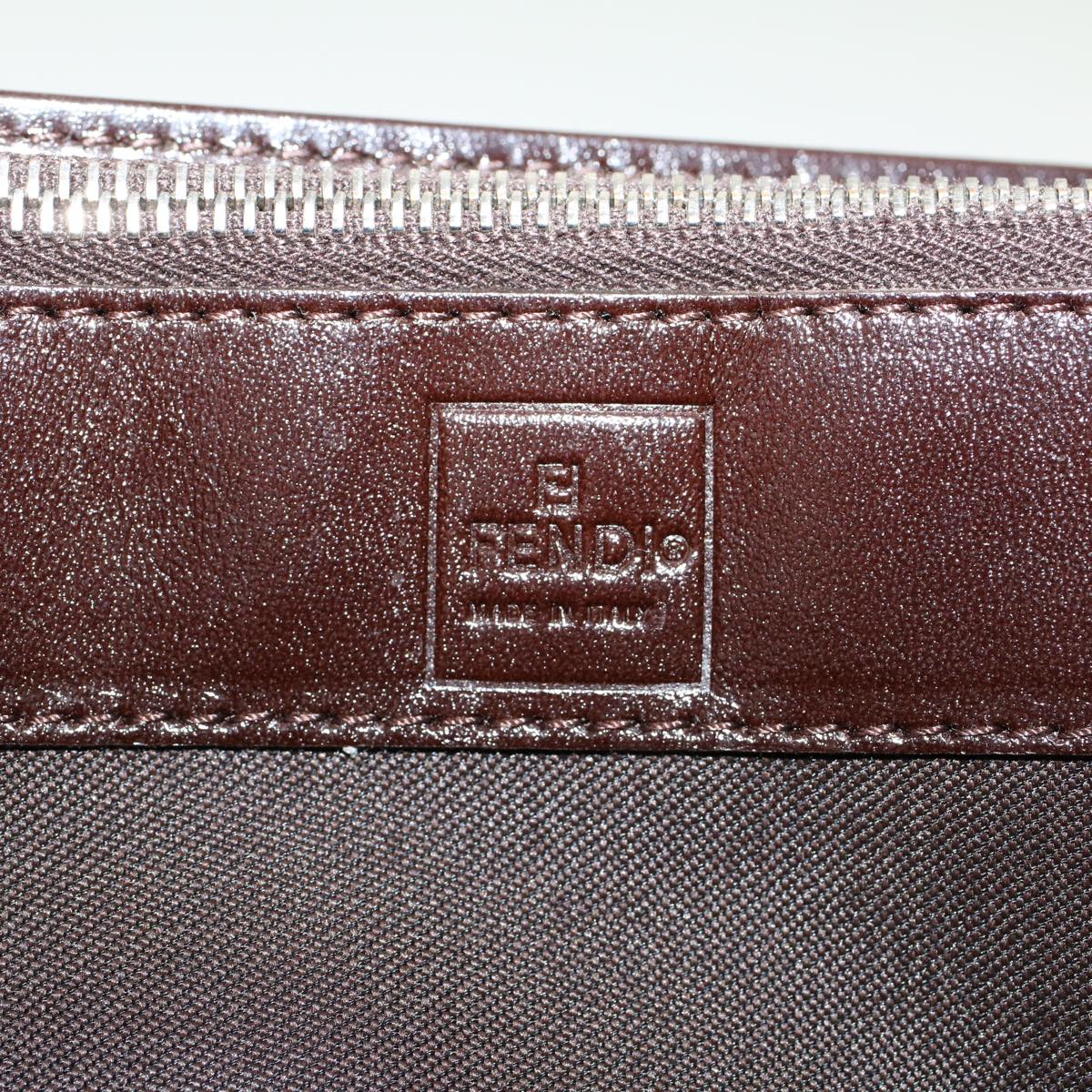 FENDI Zucca Canvas Long Wallet Black Brown 45644