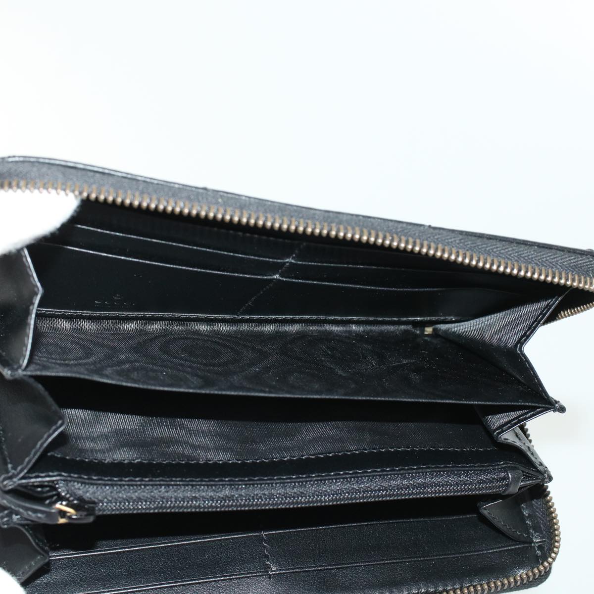 GUCCI GG Marmont Zip Around Wallet Long Wallet Black 443123 45675A