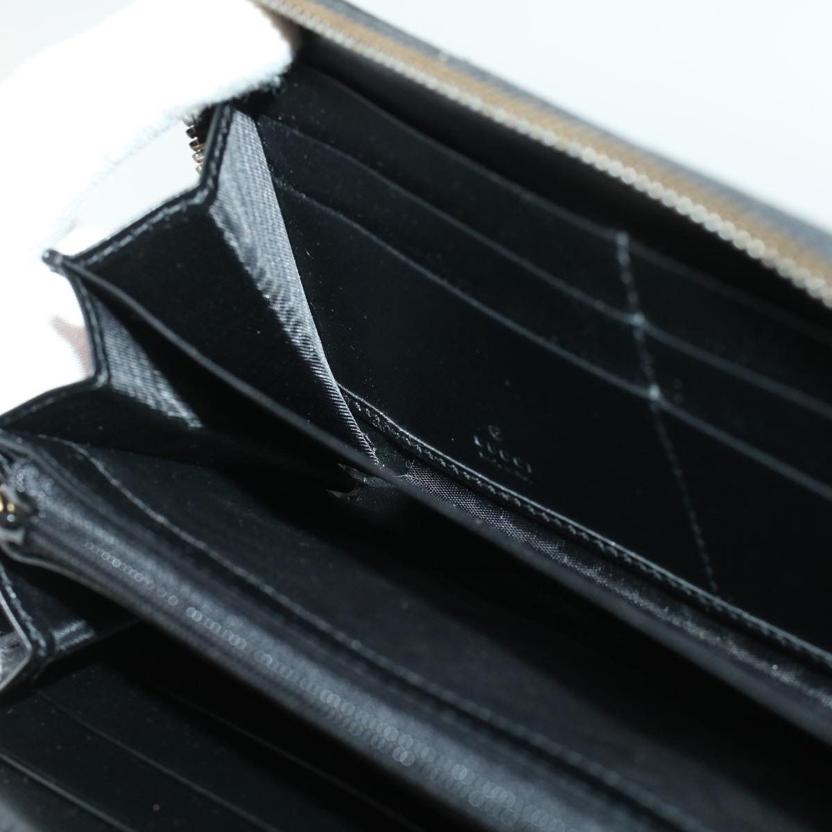 GUCCI GG Marmont Zip Around Wallet Long Wallet Black 443123 45675A