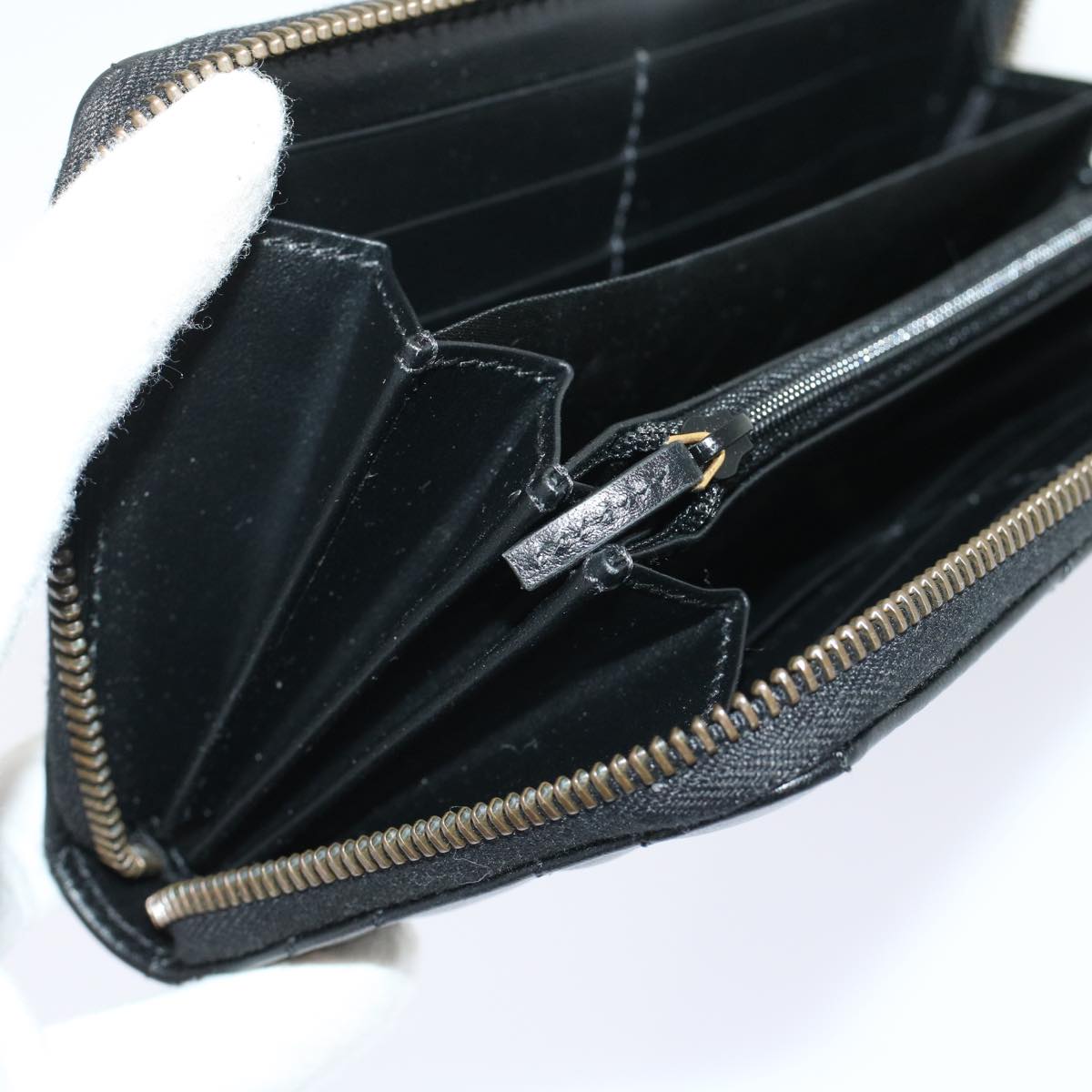 GUCCI GG Marmont Zip Around Wallet Long Wallet Black 443123 45675A
