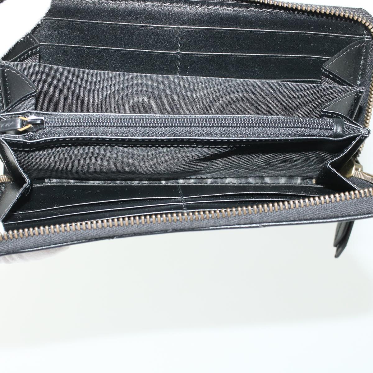 GUCCI GG Marmont Zip Around Wallet Long Wallet Black 443123 45675A