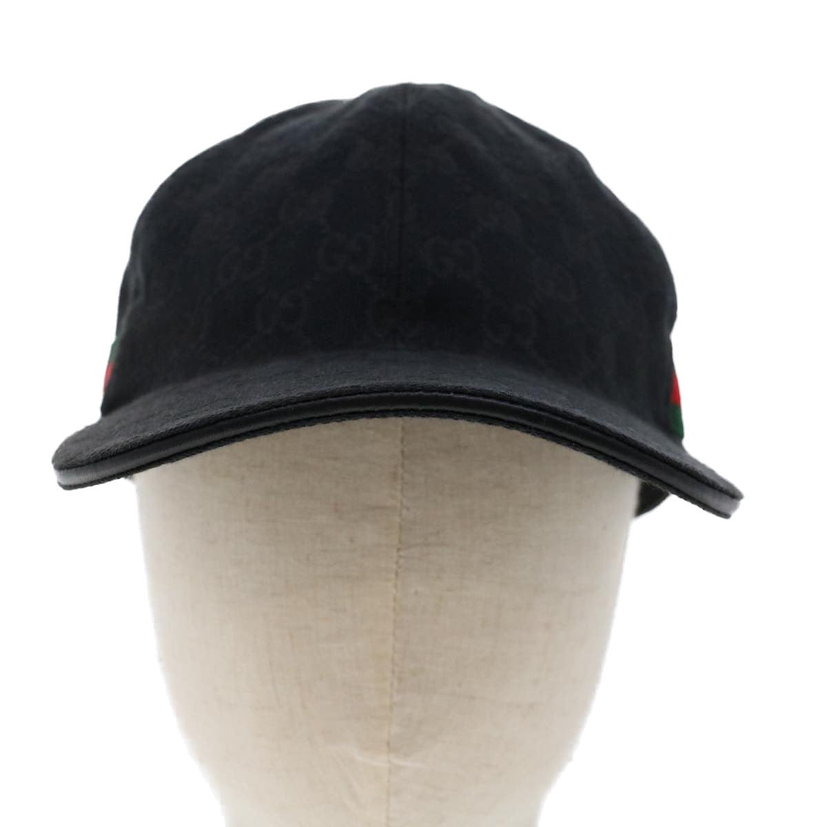 GUCCI GG Canvas Web Sherry Line Cap L Black Red Green 200035 45830