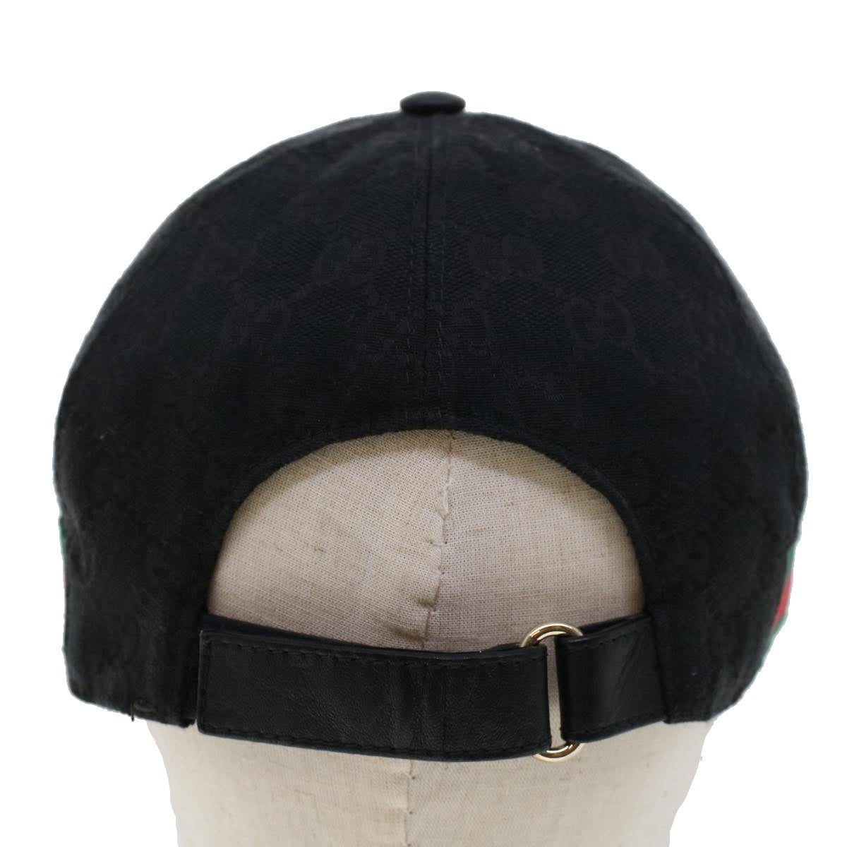 GUCCI GG Canvas Web Sherry Line Cap L Black Red Green 200035 45830
