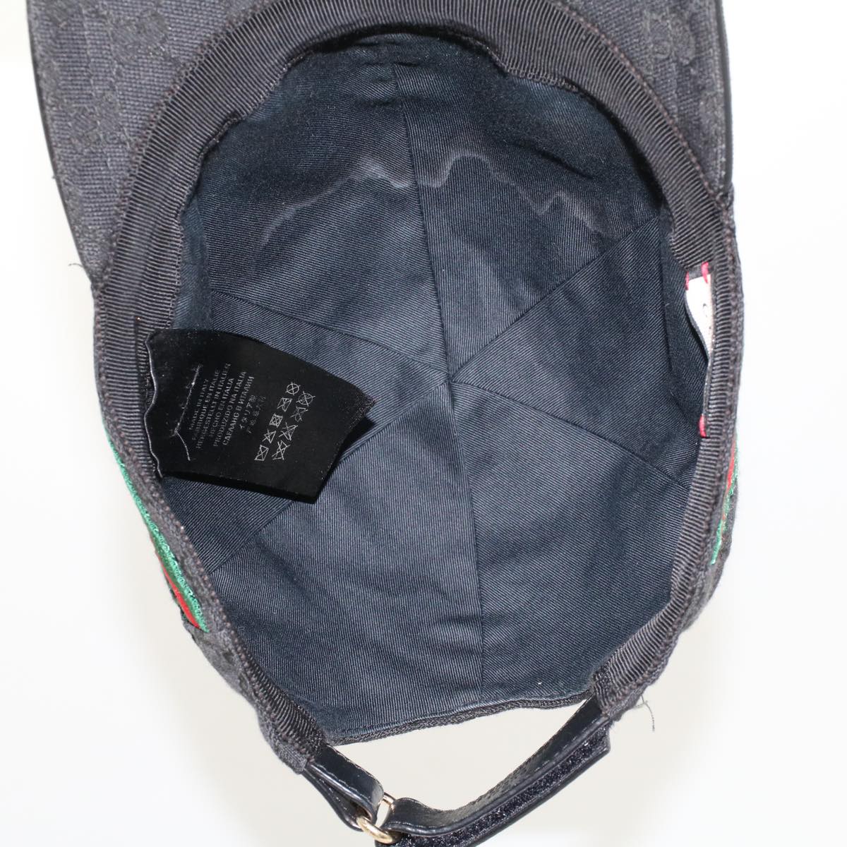 GUCCI GG Canvas Web Sherry Line Cap L Black Red Green 200035 45830